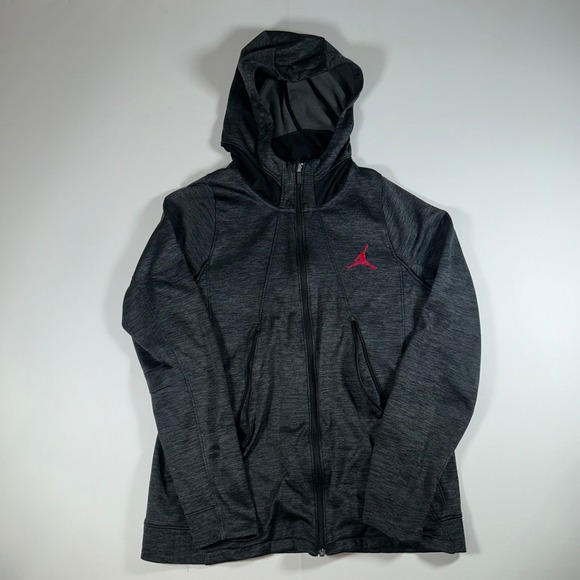 Jordan Other - Nike Air Jordan Flight Therma-FIT Full Zip Hoodie Jacket Mens L Gray 688525-010